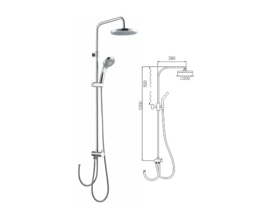 Ibergrif Colonne de Douche Chrome M20703 Ronde