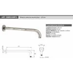 Zenith bras de douche mural rond chrome 40cm