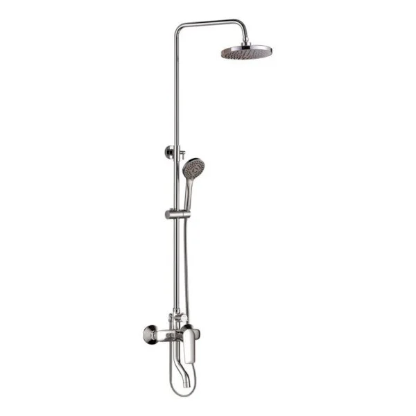 Colonne de douche chrome avec mitigeur baignoire