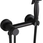 Kit wc avec mitigeur apparent 10 cm zenith noir rond