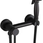 Kit wc avec mitigeur apparent 10 cm zenith noir rond