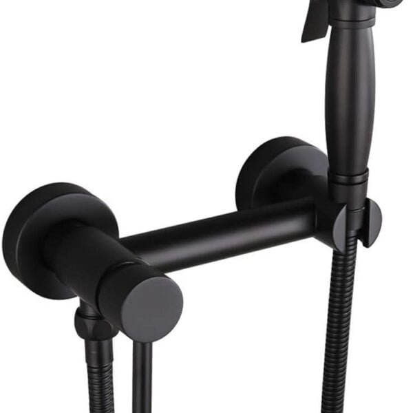 Kit wc avec mitigeur apparent 10 cm zenith noir rond