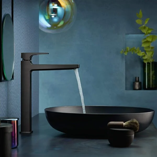 Hansgrohe mitigeur lavabo haut vernis Shape noir 190 long