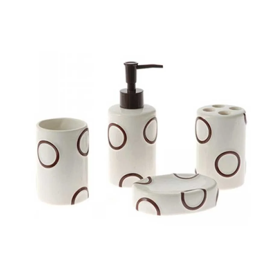 Accessoires salle de bain en céramique 4 pièces – Image 5