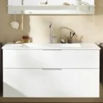 Meuble Suspendu BK 80cm 2 Tiroirs Blanc