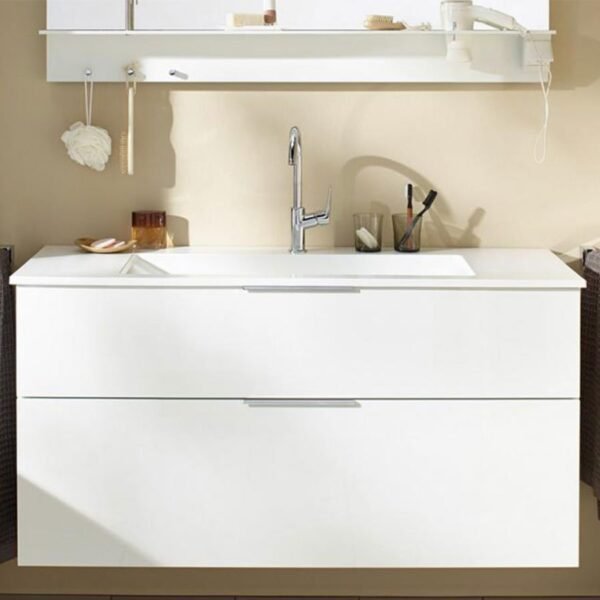 Meuble Suspendu BK 80cm 2 Tiroirs Blanc