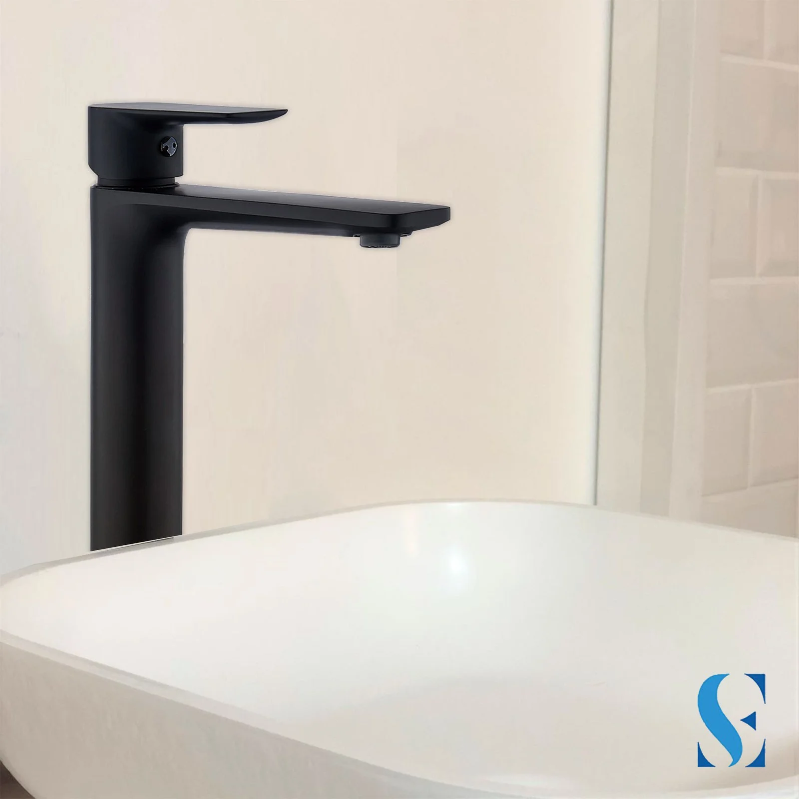 Firmer mitigeur pour vasque noir 30cm