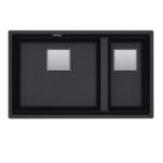 Franke évier graphite 76x46 sous plan Kubus