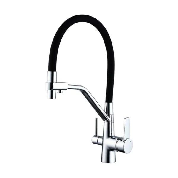 Mitigeur GS pour osmoseur double sortie noir chrome