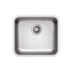 Goslar évier sous plan 49x44 carre brossé