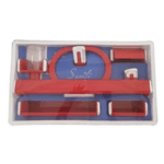 Accessoires de SDB plastique rouge Sanili