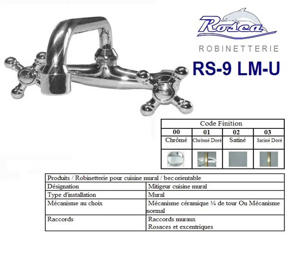 Melangeur cuisine mural normal /u rs-9 lm-n-u chrome