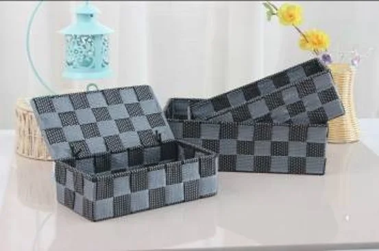 Set de paniers carré 3pcs série grey