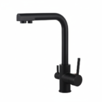 Mitigeur évier sur table 2 sorties noir mat Firmer