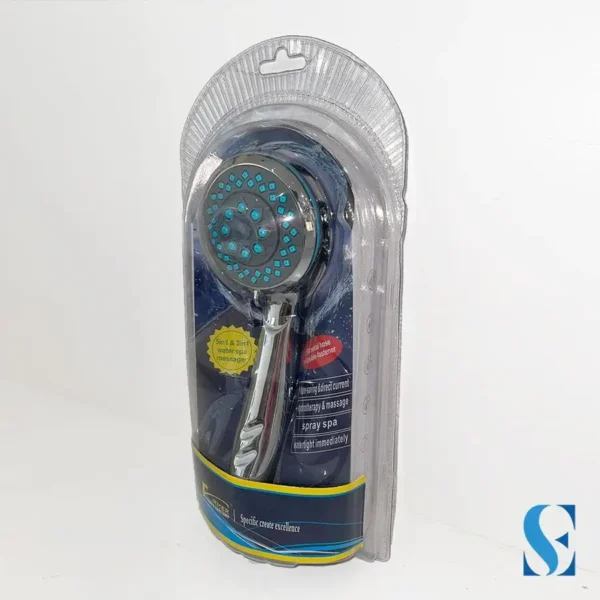 Pomme de douche reglable chrome 5 en 1