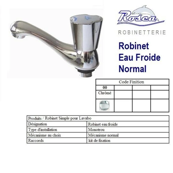 Rosca robinet lavabo sur table re-200 l-fr chrome