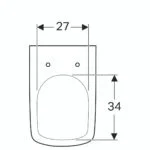 Geberit cuvette suspendu selnova normal+abattant amortissable – Image 5