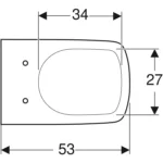 Geberit cuvette suspendu selnova normal+abattant amortissable – Image 4