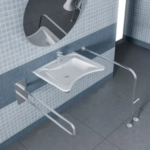 Turkuaz lavabo Handicapé