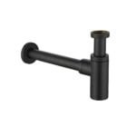 Zenith siphon lavabo noir rond mat