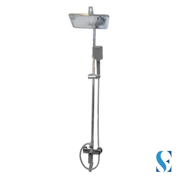Colonne de douche chrome avec mitigeur baignoire