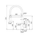 Franke mitigeur lina semi pro dual jet side chrme black – Image 2