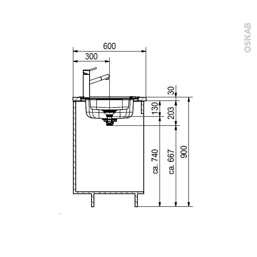 Evier De Cuisine reno un bac 1/2 100 X 50 cm Franke 101.503.39 – Image 3