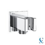 Coude d'Alimentation + Support Carré Chrome