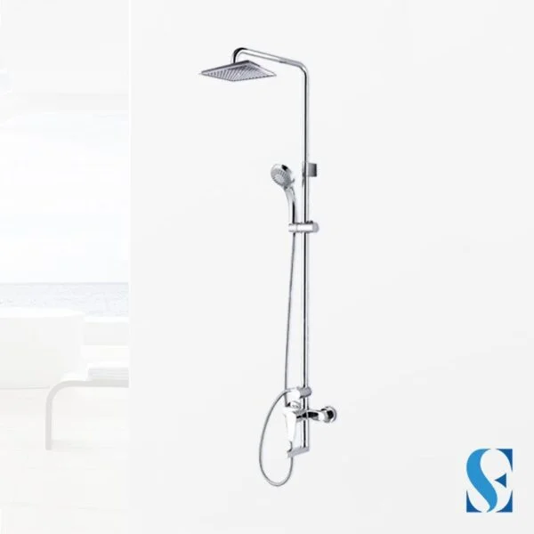 Colonne de Douche Complète Huida Chrome pour Baignoire