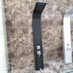 Colonne de Douche Hydromassage en Aluminium Noir 140*20 cm