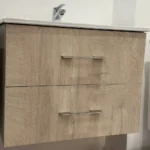 Beka meuble suspendu 60 cm 2 tiroirs bois gris