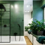 Rénovation écologique salle de bain verte