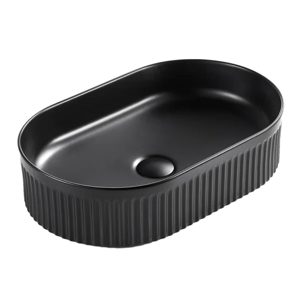 Vasque à poser recant bardage noir