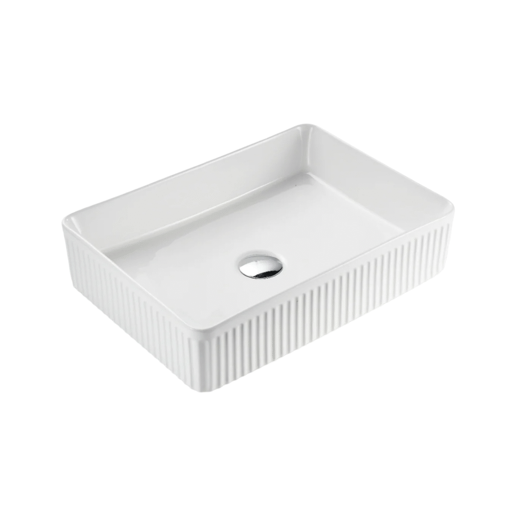 Vasque à poser blanc bardage