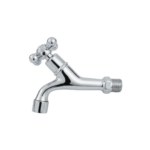 Robinet mural long pour Hammam chrome Wegay en laiton poli