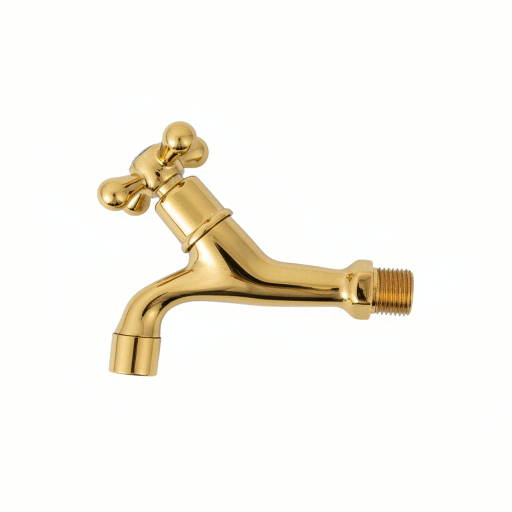 Robinet mural long pour Hammam Gold Wegay finition Or brillant