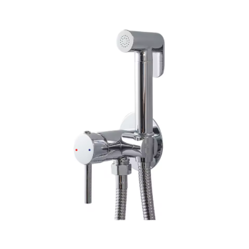 Kit WC encastré chrome Gebomed avec douchette et flexible chromé