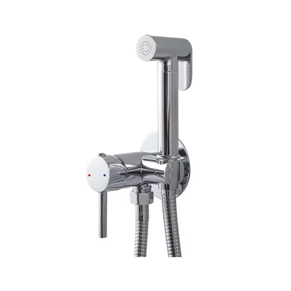 Kit WC encastré chrome Gebomed avec douchette et flexible chromé