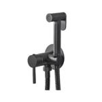 Kit WC encastré noir Gebomed avec douchette et flexible noir mat