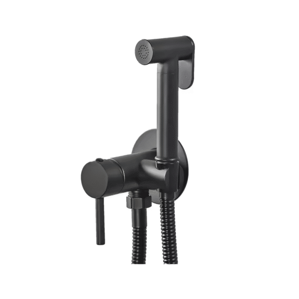 Kit WC encastré noir Gebomed avec douchette et flexible noir mat
