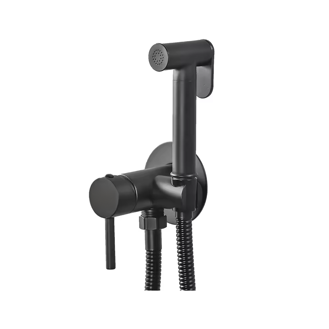 Kit WC encastré noir Gebomed Kit WC encastré noir Gebomed avec douchette et flexible noir mat