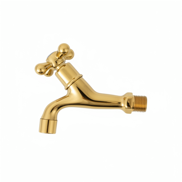 Robinet mural long pour Hammam Gold Wegay finition Or brillant