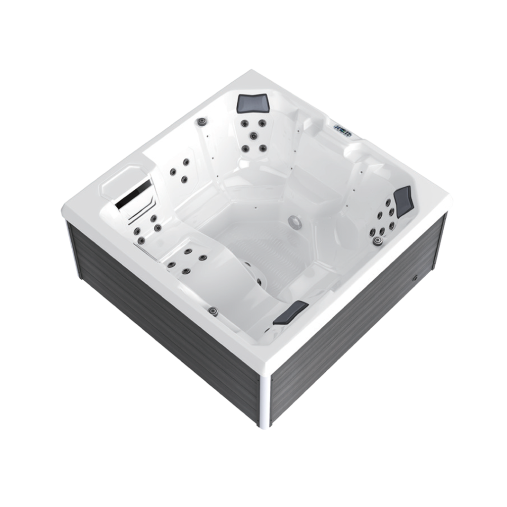 Jacuzzi SPA 200 x 150 x 77 cm blanc gris
