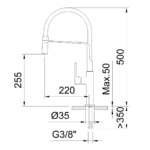 Mitigeur évier semi-professionnel Chef Slim