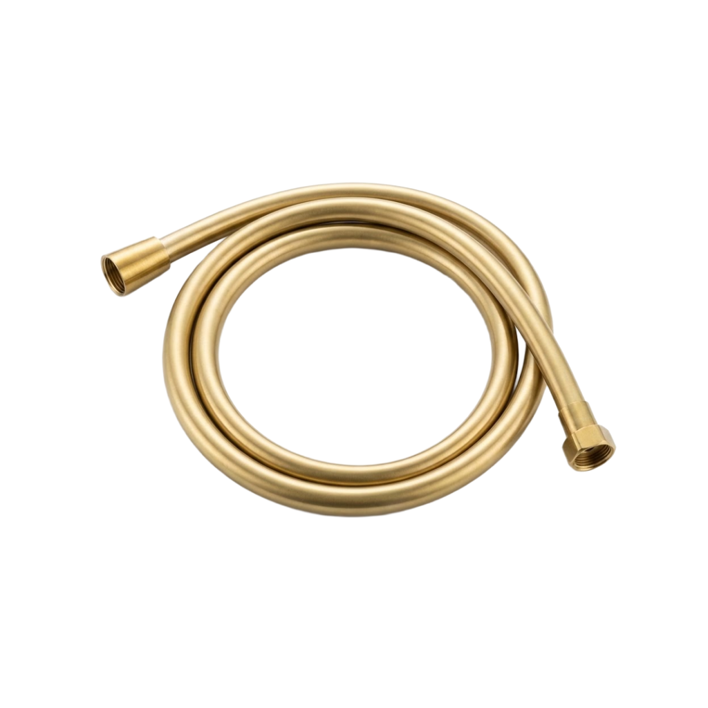 Flexible de douche 1.5 m Gold GS or brossé lisse anti-torsion.