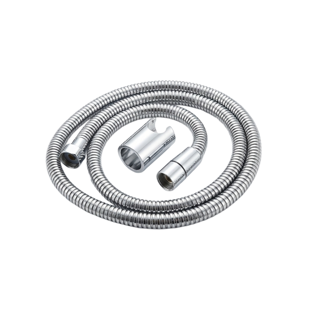 Flexible WC 1,2 m avec filtre S4Y en acier inoxydable chromé.