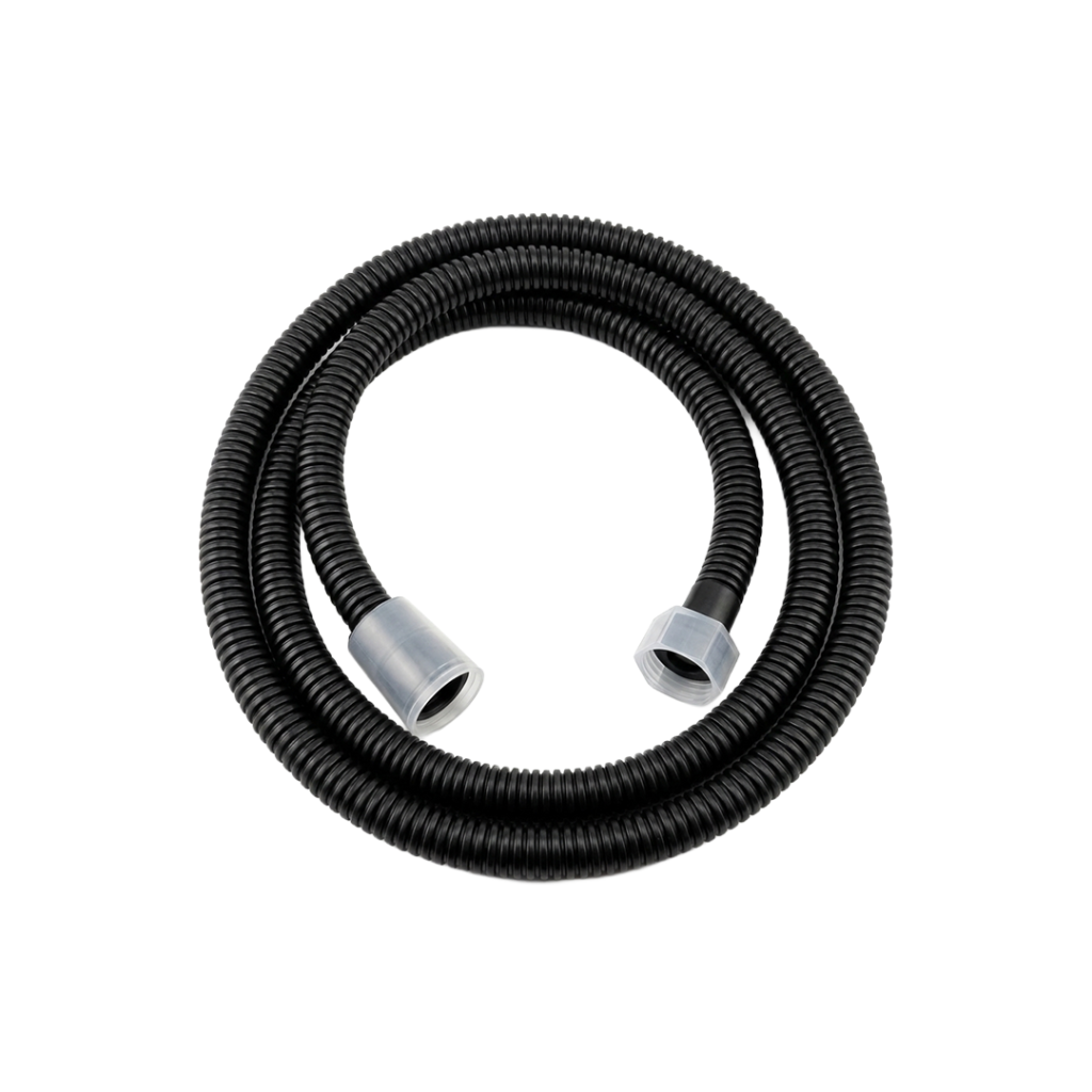 Flexible de douche 1,5 M noir Robimed annelé robuste universel.