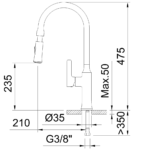 Mitigeur évier sur table chrome Clever – Image 5