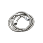 Flexible de douche inox 1,7 m Orfesa chrome brillant double agrafage.