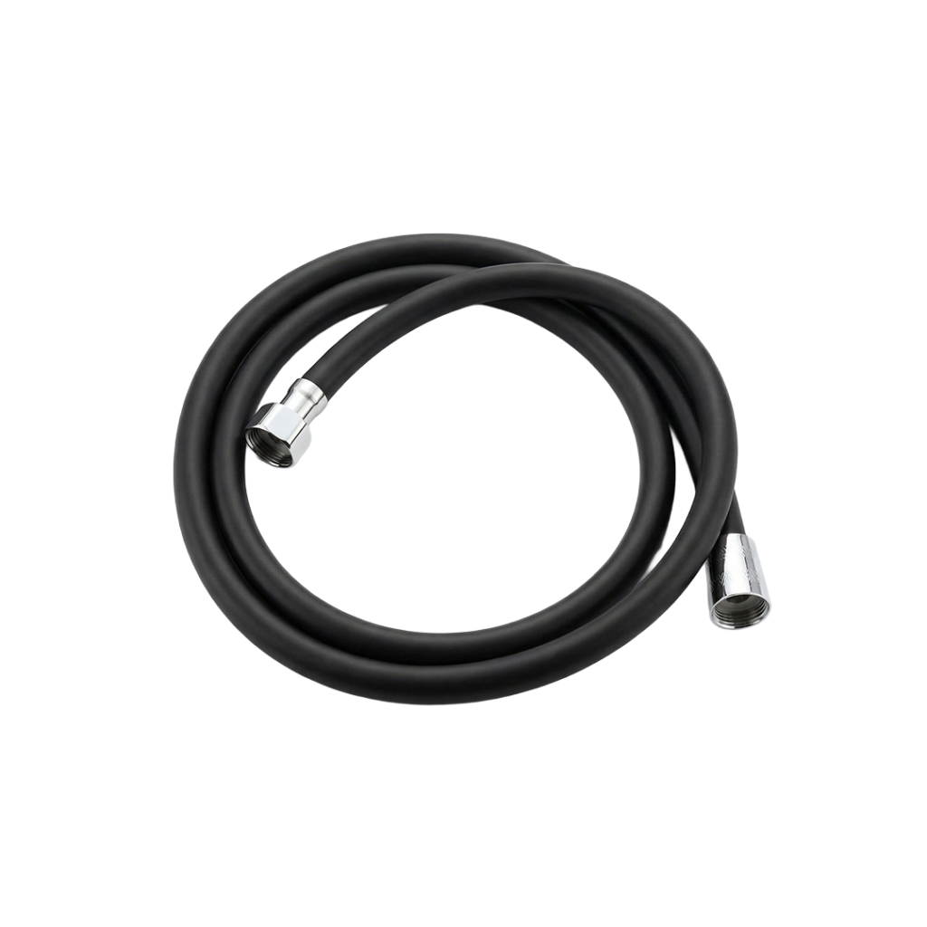 Flexible noir PVC 1,5 m Zenith finition mate anti-calcaire.